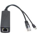 4-Pack 5V PoE Splitter, 48V to 5V 2.4A Adapter with Micro-USB Plug, for IP Camera,Tablets,for Raspberry Pi and More. 