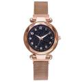 LO 【life waterproof】Net red star watch hot shivering luminous table with the same magnet magnet iron Milan ladies watch. 