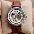 Wrist Watch For Man -  Automatic Boys Watch - Stainless Steel Hand Watch For Men - Wach - Gifts For Men Luxury - Heavy Weight Chain Black & Golden Gents Watch - Business Accessories. 