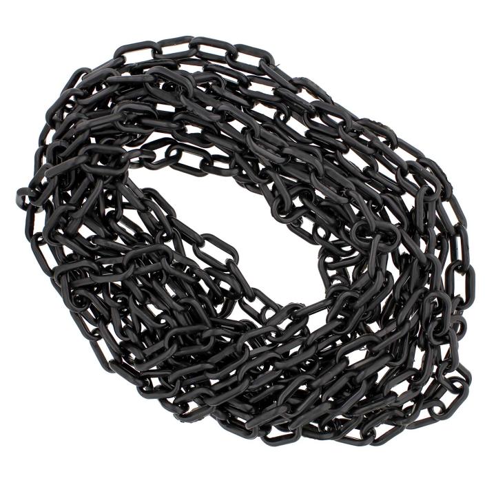 BISupply Plastic Chain Links Black Chain Link Plastic Chains Crowd Control Chain Black 198 Inch/16.5 Foot