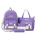 4pcs kawai Cute Aesthetic Backpack Set Large Kawaii Japanese Style College Laptop Bookbag Preppy Backpack. 