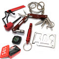21 in 1 SOS Multifunctional emergency Survival Gear tool Kit | Multi-use Flashlight, compass, fire starter, hand saw, whistle , bottle opener. 
