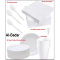 Disposable Cutlery Party Pack - Napkins, Plates, Glasses, Spoons And Straws. 