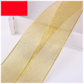 Glitter Ribbon 1 Inches Length 16 Meter Silver and Golden for Crafts, Gifts, Wrapping, Decorations & Arts. 