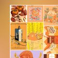 Orange Anime Aesthetic Decorative Stickers (UNCUT)  for Journal And Scrapbook. 