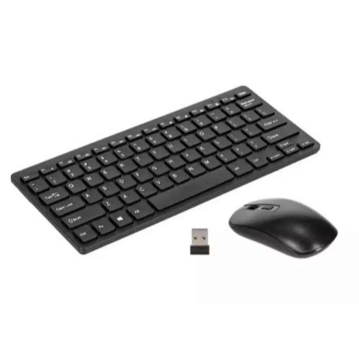 KM-901 Mini Wireless Keyboard & Mouse Combo - Black