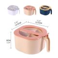 【FUN LIVE】 4 In 1 Plastic Seasoning Box With Spoons Clear Cover Multi Compartment Herb Spice Jars Pots Condiment Storage Container. 