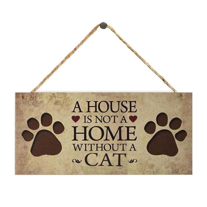 1 Set Plaques Sign Eco-friendly English Letter Printed Wood Hanging Decorative Plaque Supplies for Yard