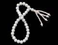 Hand-Made White Tasbih 33Beads 8mm Tasbeeh, Marble Beads Tasbih.. 