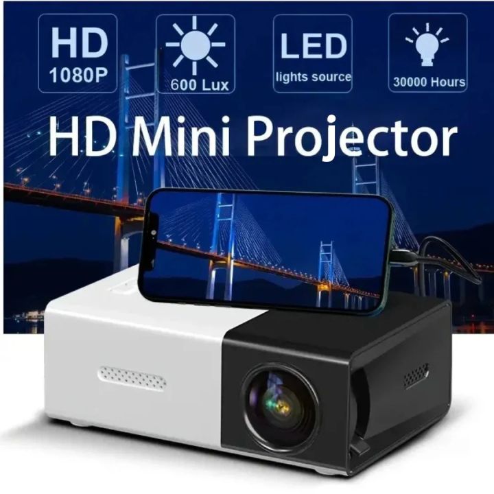 Mini Projector - YG300 Mini LED Projector - Portable Pico Full Color LED LCD Video Projector