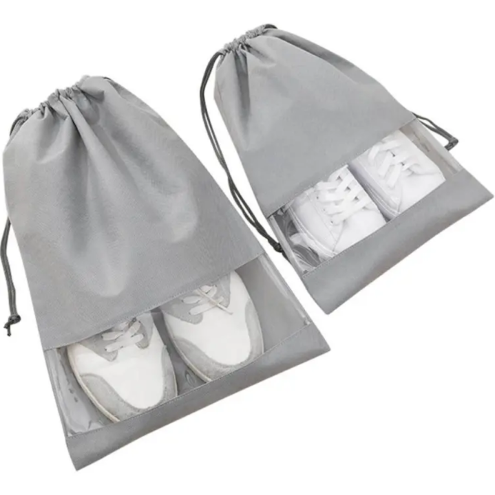 Pack%20of%2012%20-%20Travel%20Shoes%20Storage%20bag%20with%20clear%20window%20non-woven%20with%20PVC%20Bag%20-%20Image%205