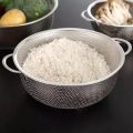 30cm Fruits Washer Bow Rice Washing Stainless Steel Kitchen Fruit Vegetable Rice Washing Baskets (3 Sizes Mentioned in variation) Drain Basin Basket Kitchen Fruit Vegetable Rice Washing Baskets ki. 