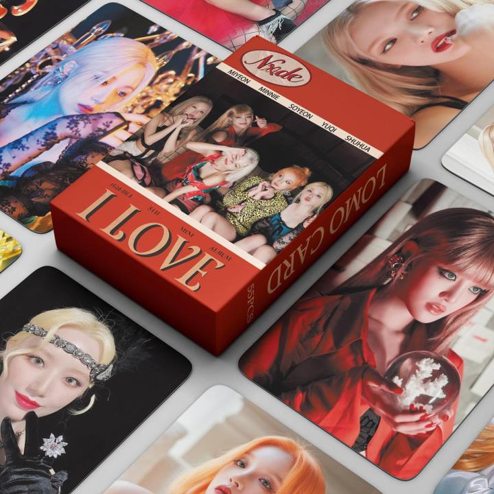 55pcs/set Kpop (G)I-DLE Postcards NUDE DIE Lomo Cards TWICE ITZY GIDLE IVE Album Photo Card Postcard Fans Gift Card