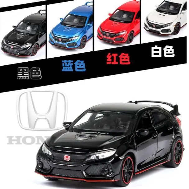 Die%20Cast%20Diecast%20car%201/32%20Alloy%20Car%20Honda%20Civic%20Type%20R%20Model%20Toy%20Pull%20Back%20with%20Light%20Sound%20-%20Image%202