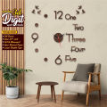 Gift City Presents Amazing 3d Letters DIY Wooden Wall Clock for Home and Offices Self Adhesive. 