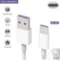 Genuine Official Huawei HL1289 5A USB 3.1 Type C Superfast Charging Data Cable for Huawei P9/ P9 Plus/ P10/ P10 Plus/Mate 9/ Nova/Nova 2 - White (Bulk Packed, Frustration Free Packaging. 