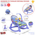 3 in 1 Portable Infant Bouncer Seat & Rocker For Baby, Kids & Toddlers Baby Boys & Girls Infant Carry Cot Seat With Calming Vibration Toy Adjustable & Recline Rocker To Seat Folds For Portability & Storage, Easy To Carry (ASSORTED COLORS). 