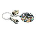 Wednesday Addams Keychain Gothic Enid Wednesday Badge Thing Hand Metal Pendant Keyring Car Backpack Key Holder Accessories Gifts. 