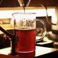 Techmanistan Measuring Glass Jug with Handle & Wooden Lid, Glass Measuring Jug, Glass Measuring Cup with Scale Measure. 