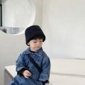 Korean Kids Bucket Hat Solid Color Baby Boys Girls Fisherman Cap Spring Summer Toddler Beach Panama Sun Hats. 
