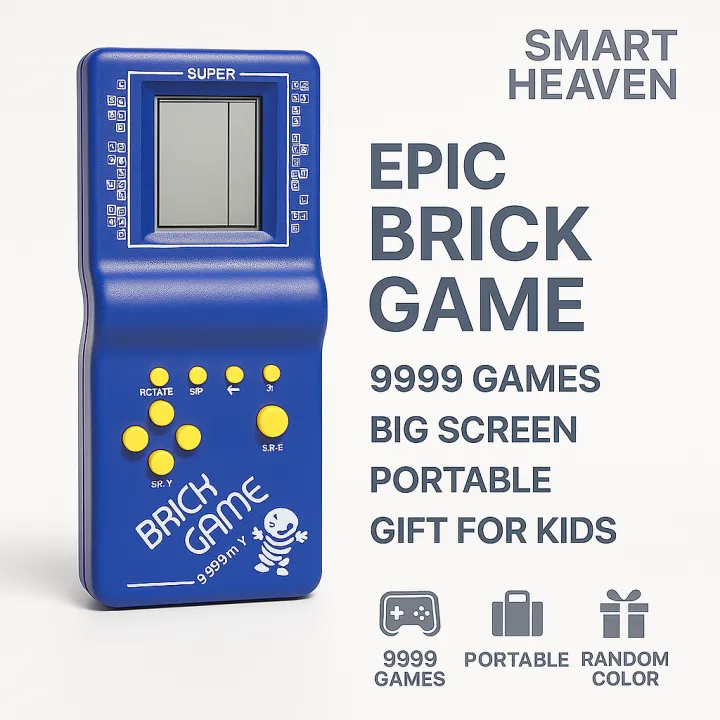 Epic 9999-in-1 Brick Game – Classic Handheld Console for Kids | Retro ...