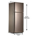 PEL Refrigerator Life Pro Series - 14 cubic feet -PRLP 6460 Metallic Golden/Grey - (100% Copper Condenser)10 Years Brand warranty. 