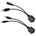 POE Cable Passive Power Over Ethernet Adapter Cable POE Splitter RJ45 Injector Power Supply Module 12-48v For IP Camea 2 piece pair. 