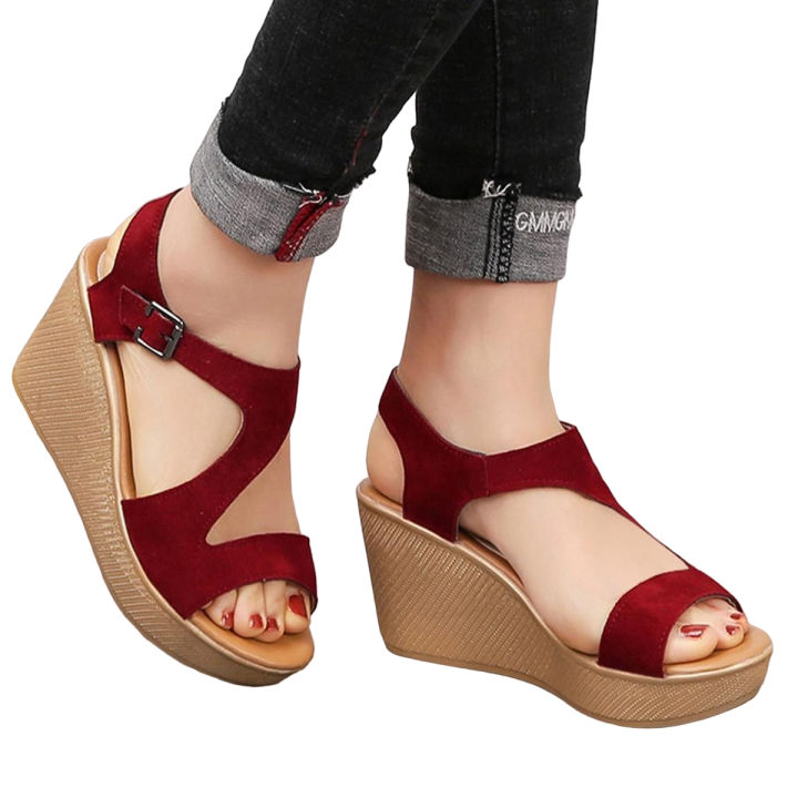 【BestGO】Korean Style Women Lady Women's Wedges Thick