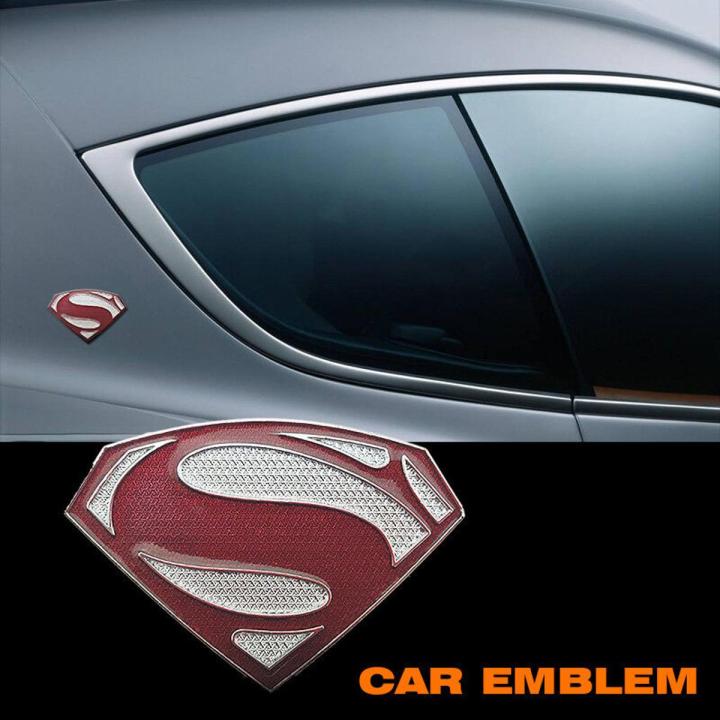 Auto Car Superman Logo Superman Badge Decal Emblem Alloy Metal Sticker Universal