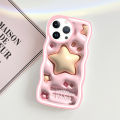 Linemond 3D Cute star Design Soft Silicone case for Xiaomi POCO C40 F4 M3 M3Pro M3 Pro 5G M4 Pro M4Pro X3 GT X3GT X3NFC X3Pro X4GT X4 Pro X5 5G X5Pro case. 