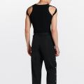 Men Solid Color Vest Men Vest O-neck Sleeveless Long Sleeve Tops Solid Color Skinny High Elastic Shoulder Hollow Out Pullover Men Long Sleeve Vest. 