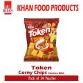 Khan Food Token Corn Chips Rs.10/- Pack of 25 Pouches. 