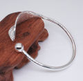Frascati Silver Plated Leaf Charm Bracelets Bangles For Women Wedding Adjustable Bracelet. 