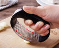 Manual Garlic Press Rocker with Handle Stainless Steel Garlic Crusher Squeezer Slicer Mincer Chopper Kitchen Gadget Tool. 