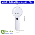 MG6B-4 4x 65mm Zoom Hand-Hold Magnifier Glass With Two LED Lights Exclamation Mark type Magnifier Battery not included by Electrica. 