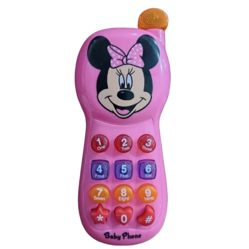 Minnie Mouse Baby Mobile Phone Toy With Music Light Battery Operated 12 buttons