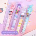 Multicolor Pen Eco-friendly 10 Colors Cartoon 0.5 mm Shuttle Pen. 