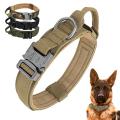 summerflowers Adjustable Military Tactical Dog Collar German Shepard Medium Large Pets Dog Collars Walking Training Dog Collar Control Handle. 
