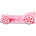 Furnishoo Kitty Car Bed - Girls Car Bed - Pink kids Car Bed. 