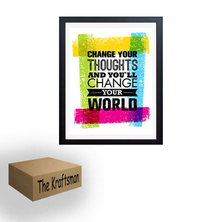 Inspirational office Quotes Frame Art Print For Home Decor, Modern Wall art, Photo Frame Online, Motivational Quotes Frames