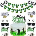 Soccer Cake Topper Boy Girl Soccer Happy Birthday Cupcake Toppers Party Dessert Football Theme Party Baby Shower Baking Supplies. 