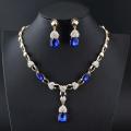 Jewelry set blue crystal-imported-zirconia-jewellery set. 