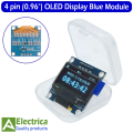 4 pin Original 0.96'' Blue OLED IIC Serial OLED Display Module 128X64 I2C SSD1306 12864 LCD Screen Board For Arduino by Electrica. 