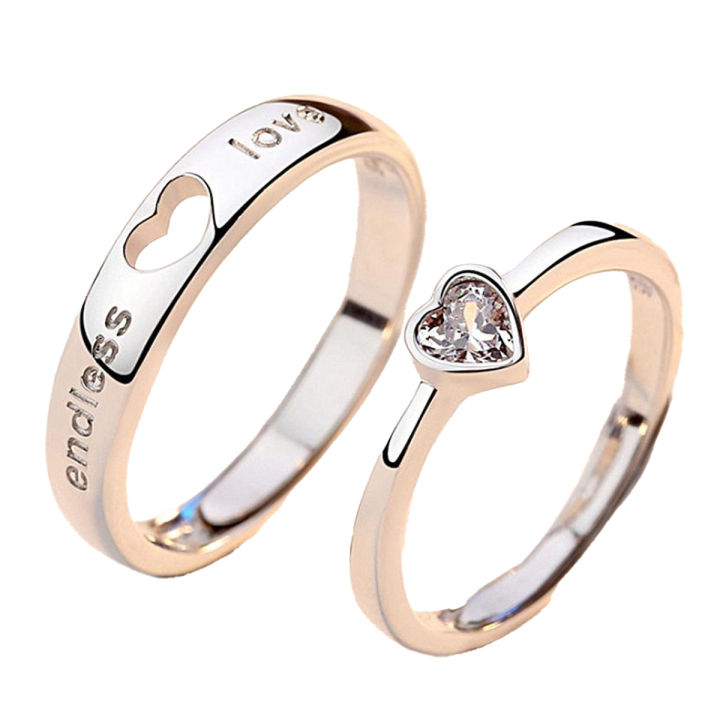 Finger Rings Love Alphabet Ring 【Affordable】2Pc Romantic Couple