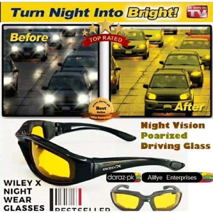 WILEY'X Drivers Anti Glare Night Glasses Night Vision Glasses Anti