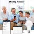 ROVF - WiFi Smart Bulb - 9W - Dimmable LED Light Bulbs -Timing Control - for Tuya Alexa/Google Home. 