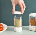 Glass Salt and Pepper Shakers with Press Button Lid,Salt Dispenser Spice Shaker,One Time Output 0.5g,Seasoning Shaker Spice Salt Paprika Pepper Powder (Multi-Color). 