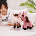 Funny Cartoon Big Teeth Donkey Soft Plush Animal Small Pendant Dolls Stuffed Toys Mini Bag Decoration for Girl Gifts. 