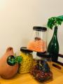 PYRAMID JAR FOR KITCHEN STORAGE - 12 PCS PYRAMID SHAPE FOR DAAL ACHAR SALT SUGAR CANDIES etc. 