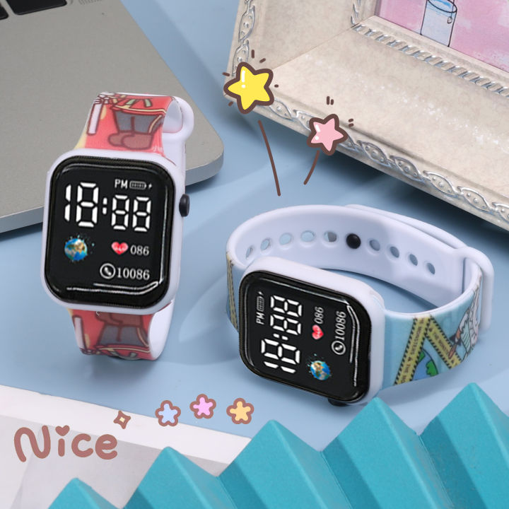 Cute Labubu Touchscreen Waterproof Electronic Watch Multi Functional ...